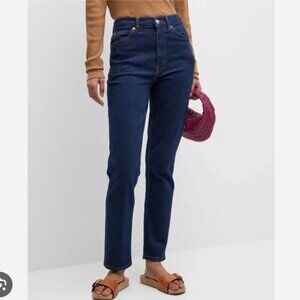 REDONE 70s Straight Leg High Rise Jeans In Rigid Like Size 27